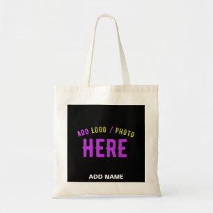 STYLISH MODERN CUSTOMIZABLE BLACK VERIFIED BRANDED TOTE BAG