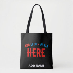 STYLISH MODERN CUSTOMIZABLE BLACK VERIFIED BRANDED TOTE BAG