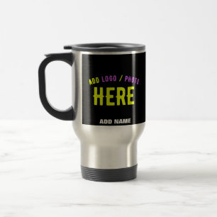 STYLISH MODERN CUSTOMIZABLE BLACK VERIFIED BRANDED TRAVEL MUG