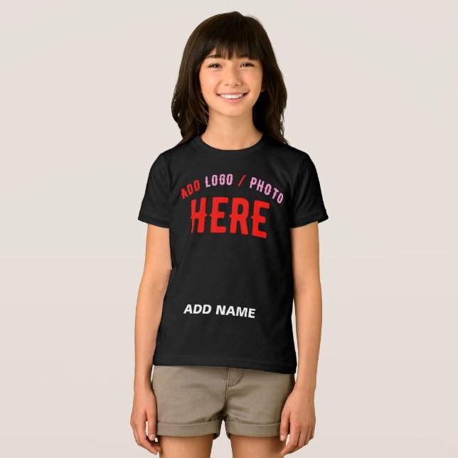 STYLISH MODERN CUSTOMIZABLE BLACK VERIFIED BRANDED Tri-Blend SHIRT (Front Full)