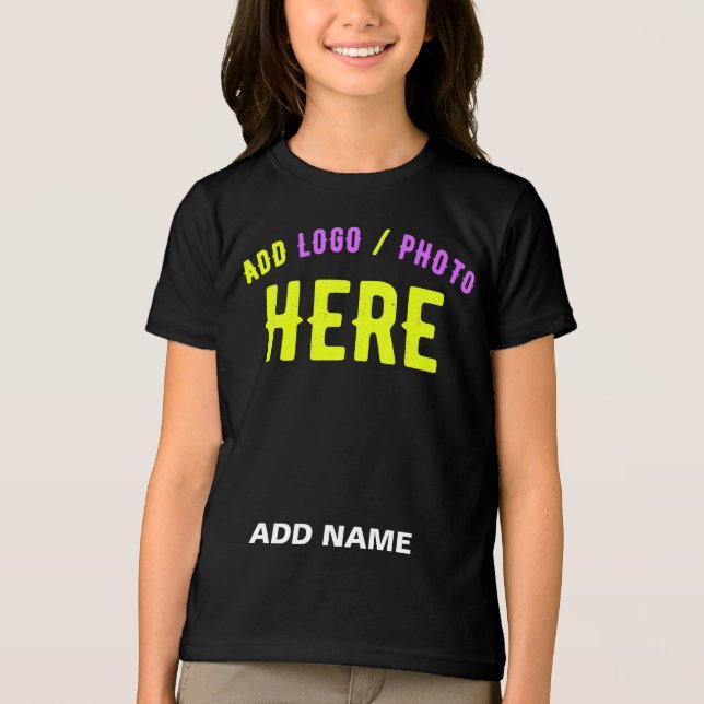 STYLISH MODERN CUSTOMIZABLE BLACK VERIFIED BRANDED Tri-Blend SHIRT (Front)