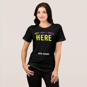 STYLISH MODERN CUSTOMIZABLE BLACK VERIFIED BRANDED Tri-Blend SHIRT
