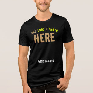 STYLISH MODERN CUSTOMIZABLE BLACK VERIFIED BRANDED Tri-Blend SHIRT