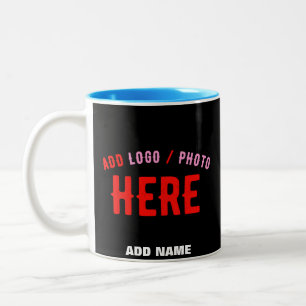 STYLISH MODERN CUSTOMIZABLE BLACK VERIFIED BRANDED Two-Tone COFFEE MUG