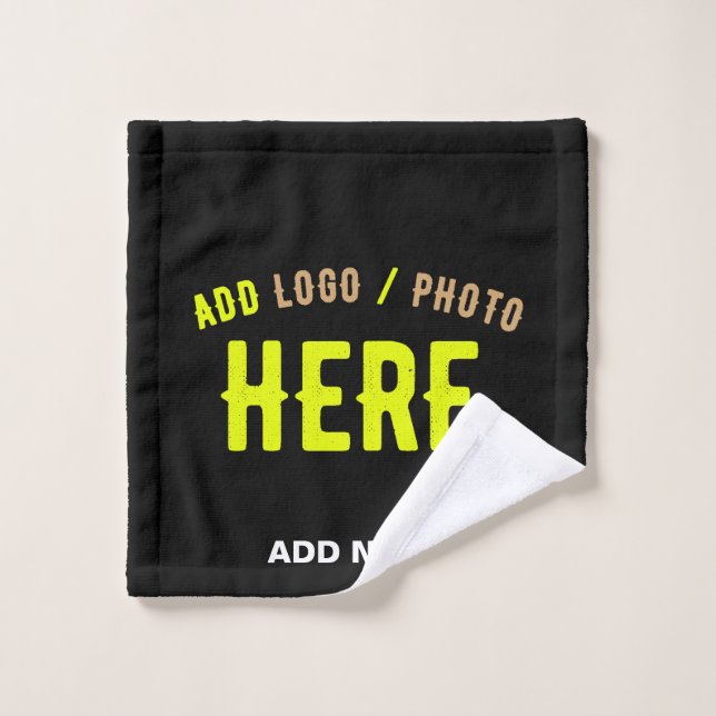 STYLISH MODERN CUSTOMIZABLE BLACK VERIFIED BRANDED WASH CLOTH (Wash Cloth)
