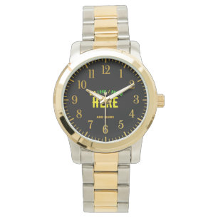 STYLISH MODERN CUSTOMIZABLE BLACK VERIFIED BRANDED WATCH