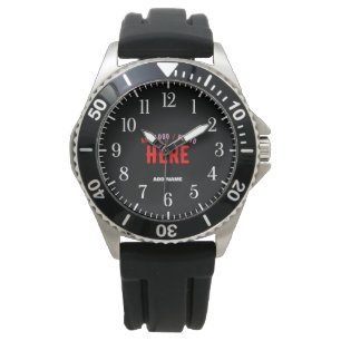 STYLISH MODERN CUSTOMIZABLE BLACK VERIFIED BRANDED WATCH