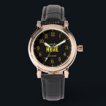 STYLISH MODERN CUSTOMIZABLE BLACK VERIFIED BRANDED WATCH<br><div class="desc">THIS IS A DESIGN FITTING FOR EVERYONE.YOU CAN CHANGE, RESIZE OR ADD LOGO, PHOTO, TEXT AND COLOURS THE WAY YOU LIKE.THANK YOU.</div>