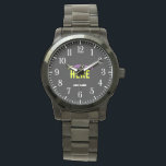 STYLISH MODERN CUSTOMIZABLE BLACK VERIFIED BRANDED WATCH<br><div class="desc">THIS IS A DESIGN FITTING FOR EVERYONE.YOU CAN CHANGE, RESIZE OR ADD LOGO, PHOTO, TEXT AND COLOURS THE WAY YOU LIKE.THANK YOU.</div>