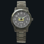 STYLISH MODERN CUSTOMIZABLE BLACK VERIFIED BRANDED WATCH<br><div class="desc">THIS IS A DESIGN FITTING FOR EVERYONE.YOU CAN CHANGE, RESIZE OR ADD LOGO, PHOTO, TEXT AND COLOURS THE WAY YOU LIKE.THANK YOU.</div>