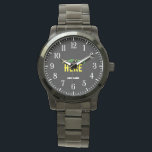 STYLISH MODERN CUSTOMIZABLE BLACK VERIFIED BRANDED WATCH<br><div class="desc">THIS IS A DESIGN FITTING FOR EVERYONE.YOU CAN CHANGE, RESIZE OR ADD LOGO, PHOTO, TEXT AND COLOURS THE WAY YOU LIKE.THANK YOU.</div>