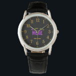 STYLISH MODERN CUSTOMIZABLE BLACK VERIFIED BRANDED WATCH<br><div class="desc">THIS IS A DESIGN FITTING FOR EVERYONE.YOU CAN CHANGE, RESIZE OR ADD LOGO, PHOTO, TEXT AND COLOURS THE WAY YOU LIKE.THANK YOU.</div>