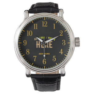 STYLISH MODERN CUSTOMIZABLE BLACK VERIFIED BRANDED WATCH