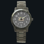 STYLISH MODERN CUSTOMIZABLE BLACK VERIFIED BRANDED WATCH<br><div class="desc">THIS IS A DESIGN FITTING FOR EVERYONE.YOU CAN CHANGE, RESIZE OR ADD LOGO, PHOTO, TEXT AND COLOURS THE WAY YOU LIKE.THANK YOU.</div>