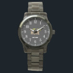 STYLISH MODERN CUSTOMIZABLE BLACK VERIFIED BRANDED WATCH<br><div class="desc">THIS IS A DESIGN FITTING FOR EVERYONE.YOU CAN CHANGE, RESIZE OR ADD LOGO, PHOTO, TEXT AND COLOURS THE WAY YOU LIKE.THANK YOU.</div>