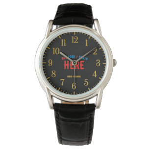 STYLISH MODERN CUSTOMIZABLE BLACK VERIFIED BRANDED WATCH