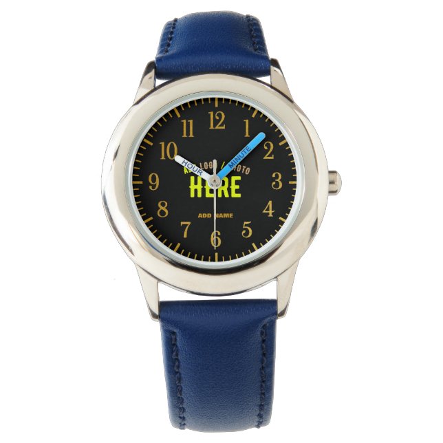 STYLISH MODERN CUSTOMIZABLE BLACK VERIFIED BRANDED WATCH (Front)