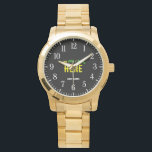 STYLISH MODERN CUSTOMIZABLE BLACK VERIFIED BRANDED WATCH<br><div class="desc">THIS IS A DESIGN FITTING FOR EVERYONE.YOU CAN CHANGE, RESIZE OR ADD LOGO, PHOTO, TEXT AND COLOURS THE WAY YOU LIKE.THANK YOU.</div>