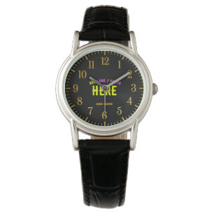 STYLISH MODERN CUSTOMIZABLE BLACK VERIFIED BRANDED WATCH