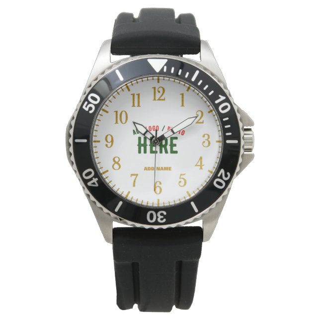 STYLISH MODERN CUSTOMIZABLE BLACK VERIFIED BRANDED WATCH (Front)