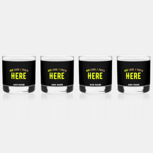 STYLISH MODERN CUSTOMIZABLE BLACK VERIFIED BRANDED WHISKEY GLASS