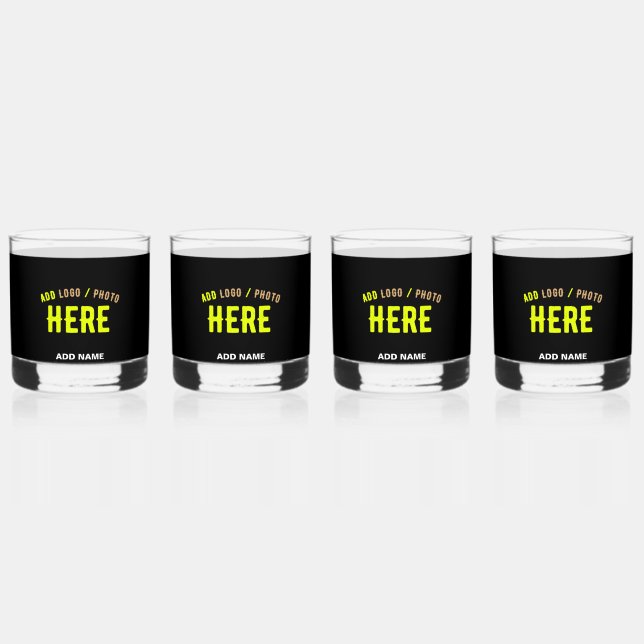 STYLISH MODERN CUSTOMIZABLE BLACK VERIFIED BRANDED WHISKEY GLASS (Front)