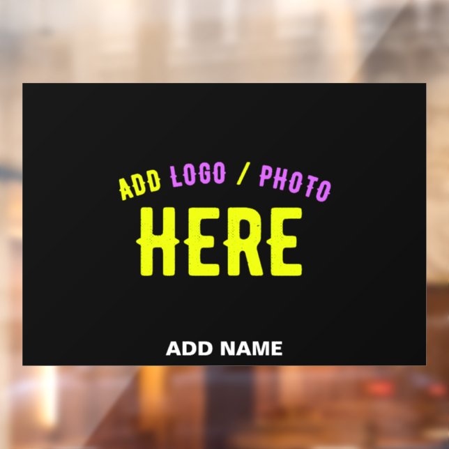STYLISH MODERN CUSTOMIZABLE BLACK VERIFIED BRANDED WINDOW CLING (Sheet 2)