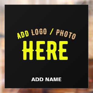 STYLISH MODERN CUSTOMIZABLE BLACK VERIFIED BRANDED WINDOW CLING