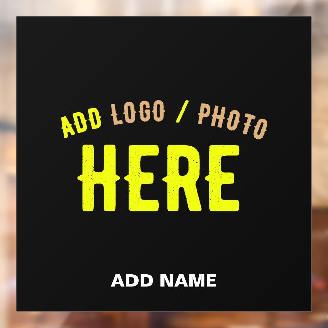 STYLISH MODERN CUSTOMIZABLE BLACK VERIFIED BRANDED WINDOW CLING (Sheet 2)