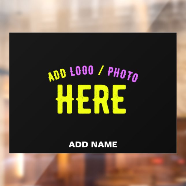 STYLISH MODERN CUSTOMIZABLE BLACK VERIFIED BRANDED WINDOW CLING (Sheet 2)