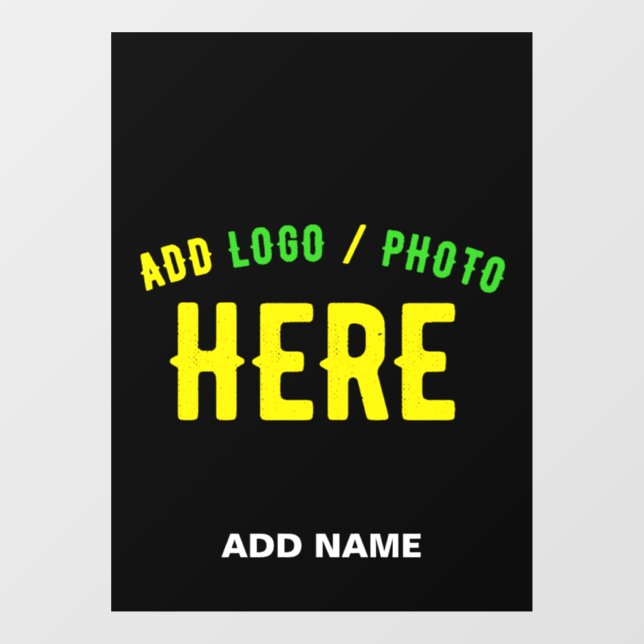 STYLISH MODERN CUSTOMIZABLE BLACK VERIFIED BRANDED WINDOW CLING (Sheet)