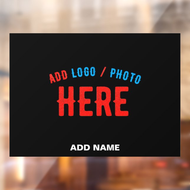 STYLISH MODERN CUSTOMIZABLE BLACK VERIFIED BRANDED WINDOW CLING (Sheet 2)