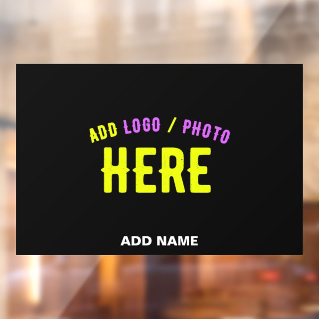 STYLISH MODERN CUSTOMIZABLE BLACK VERIFIED BRANDED WINDOW CLING (Sheet 2)