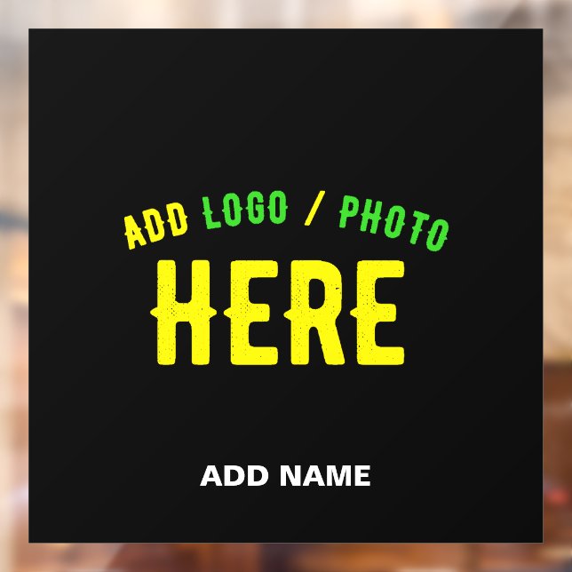 STYLISH MODERN CUSTOMIZABLE BLACK VERIFIED BRANDED WINDOW CLING (Sheet 2)