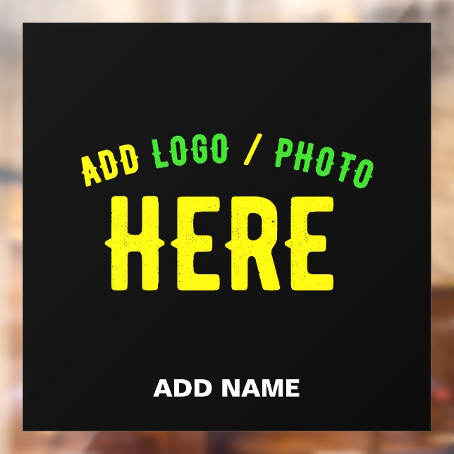 STYLISH MODERN CUSTOMIZABLE BLACK VERIFIED BRANDED WINDOW CLING (Sheet 2)