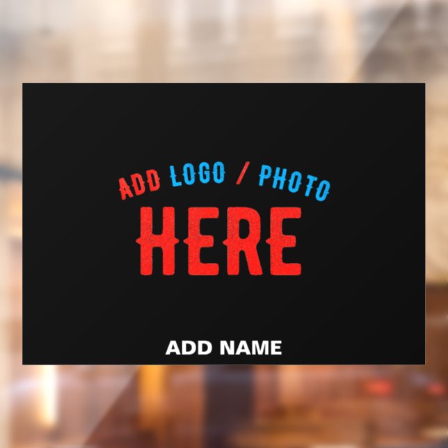 STYLISH MODERN CUSTOMIZABLE BLACK VERIFIED BRANDED WINDOW CLING (Sheet 2)