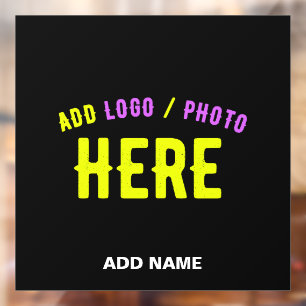 STYLISH MODERN CUSTOMIZABLE BLACK VERIFIED BRANDED WINDOW CLING