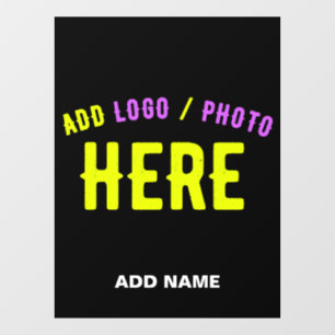 STYLISH MODERN CUSTOMIZABLE BLACK VERIFIED BRANDED WINDOW CLING