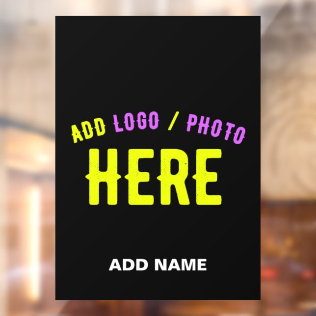 STYLISH MODERN CUSTOMIZABLE BLACK VERIFIED BRANDED WINDOW CLING (Sheet 2)