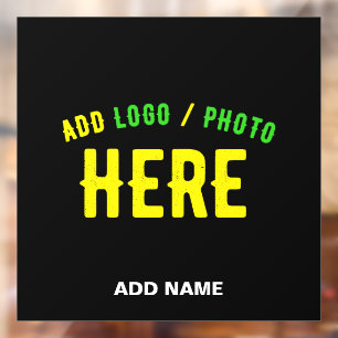 STYLISH MODERN CUSTOMIZABLE BLACK VERIFIED BRANDED WINDOW CLING