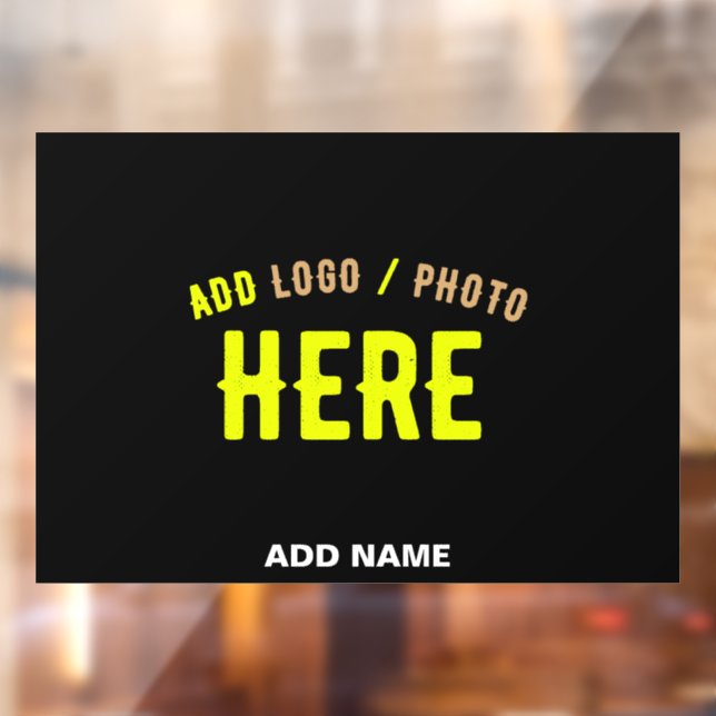 STYLISH MODERN CUSTOMIZABLE BLACK VERIFIED BRANDED WINDOW CLING (Sheet 2)