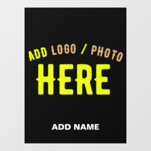 STYLISH MODERN CUSTOMIZABLE BLACK VERIFIED BRANDED WINDOW CLING