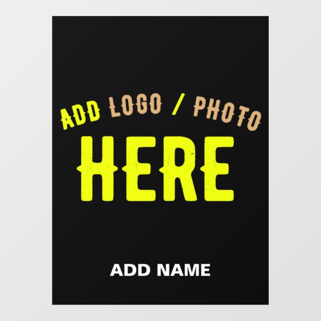 STYLISH MODERN CUSTOMIZABLE BLACK VERIFIED BRANDED WINDOW CLING (Sheet)