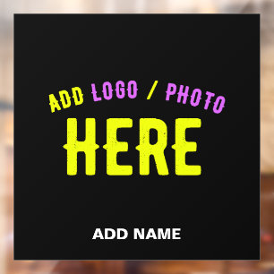 STYLISH MODERN CUSTOMIZABLE BLACK VERIFIED BRANDED WINDOW CLING