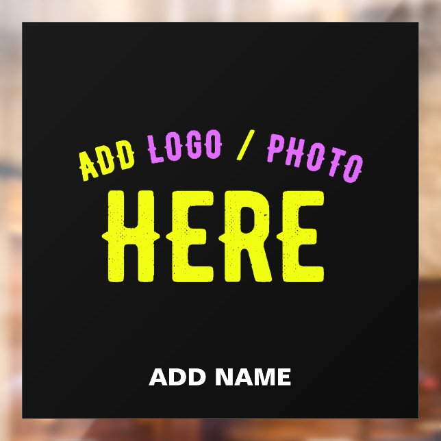 STYLISH MODERN CUSTOMIZABLE BLACK VERIFIED BRANDED WINDOW CLING (Sheet 2)