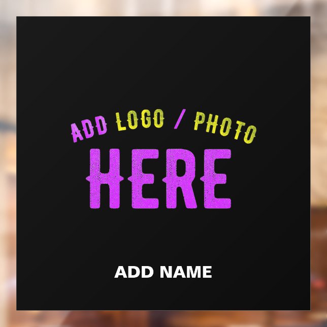 STYLISH MODERN CUSTOMIZABLE BLACK VERIFIED BRANDED WINDOW CLING (Sheet 2)