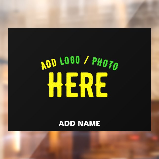 STYLISH MODERN CUSTOMIZABLE BLACK VERIFIED BRANDED WINDOW CLING (Sheet 2)