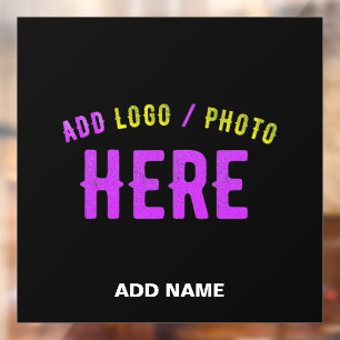 STYLISH MODERN CUSTOMIZABLE BLACK VERIFIED BRANDED WINDOW CLING