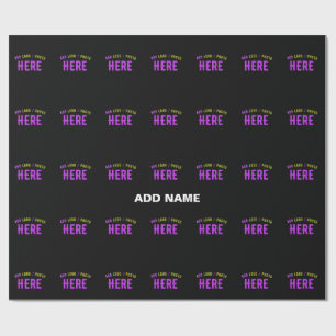 STYLISH MODERN CUSTOMIZABLE BLACK VERIFIED BRANDED WRAPPING PAPER