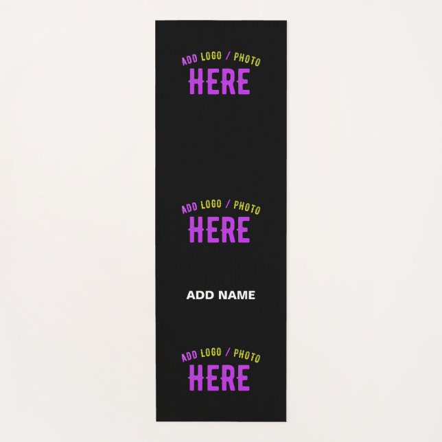 STYLISH MODERN CUSTOMIZABLE BLACK VERIFIED BRANDED YOGA MAT (Front)
